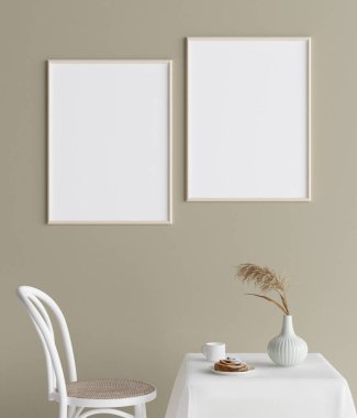 İç arkaplanda, İskandinav tarzında, 3B biçimlendirmeli poster