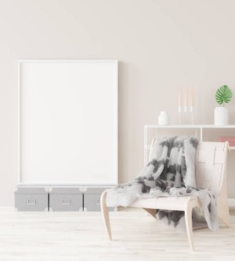 Poster çerçevesini ev içi arka planda yapılandır, 3B düzenleyici