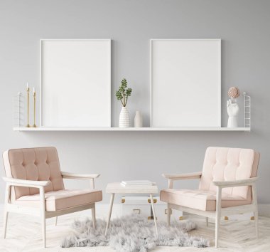 Poster çerçevesini ev içi arka planda yapılandır, 3B düzenleyici