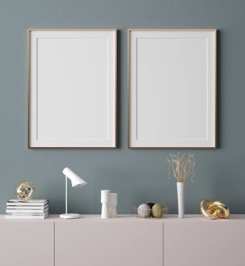 Poster çerçevesini ev içi arka planda yapılandır, 3B düzenleyici