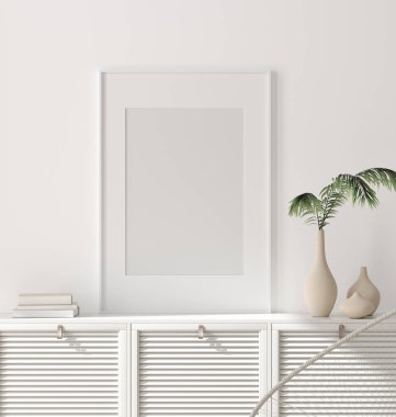 Modern ev tasarımı, poster modeli, 3D tasarım