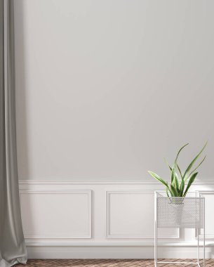 Modern ev tasarımı, duvar modeli, 3D görüntüleme