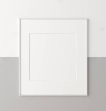 Model poster çerçevesi duvara yakın, 3D görüntüleme
