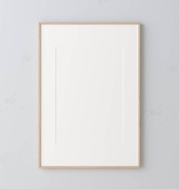 Model poster çerçevesi duvara yakın, 3D görüntüleme