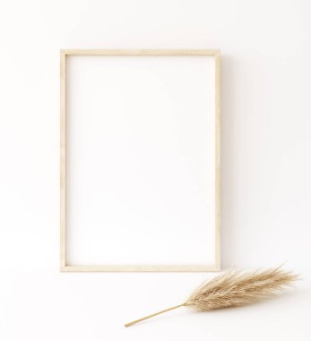 Model çerçeve dekor ile iç arkaplanı kapat, 3d oluşturma