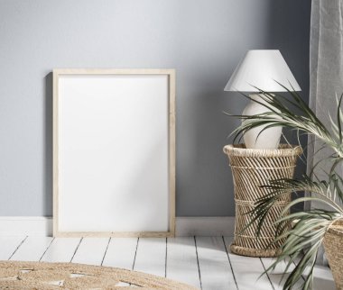 Çerçeveyi minimal dekor ile yapılandırın. Ev içi arkaplanı kapat, 3d görüntüle