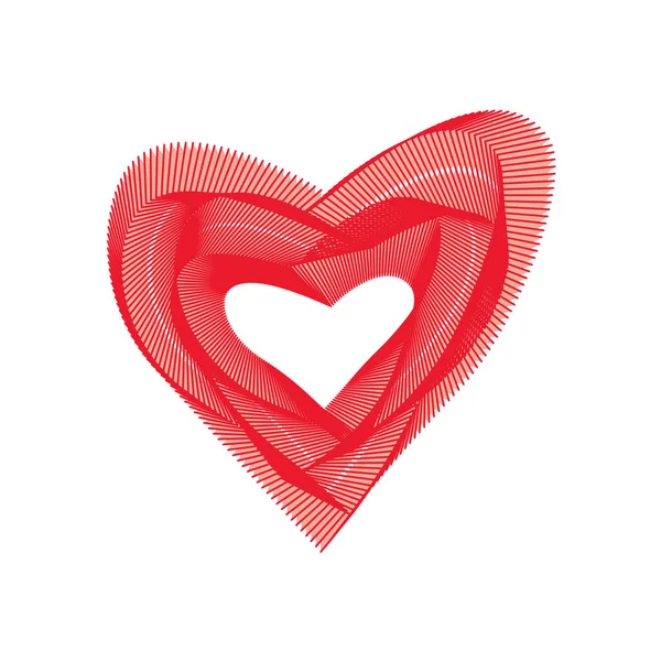 Abstract Red Heart Love — Stock Vector