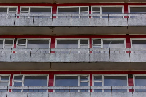 Balkone Und Fenster Eines Verlassenen Sanatoriums Altbau — Stockfoto