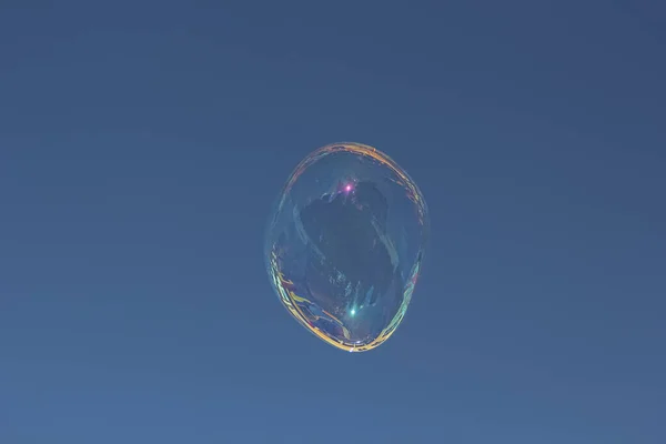 Soap Bubble Blue Background — Stock Photo, Image