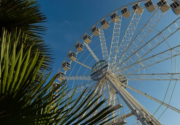 Grande Roue Carnaval Avec Ciel Propre Avec Espace Vide Gros — Photo