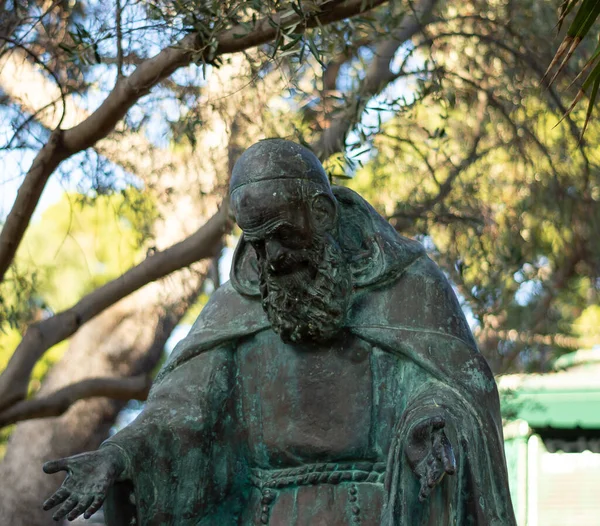 Italia Statua Bronzo Del Beato Nicola Gesturi Statua Bronzo Religioso — Foto Stock