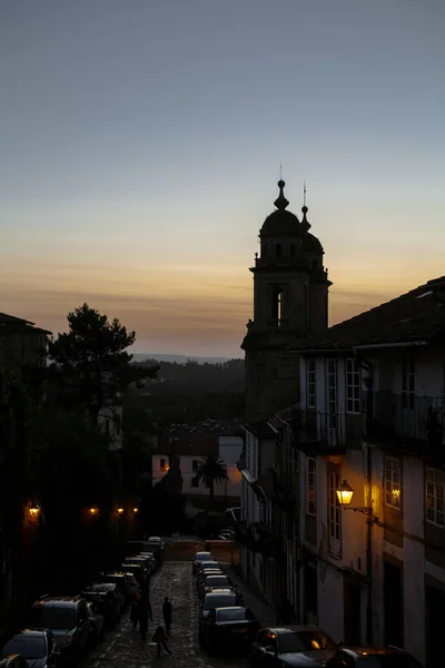 Santiago Compostela Galicia España 2020 Convento San Francisco Atardecer Con —  Fotos de Stock