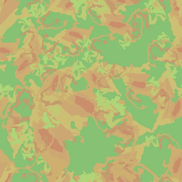 Camouflage Forestier Différentes Nuances Brun Vert Beige Est Motif Sans — Image vectorielle