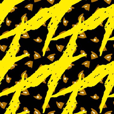 Çeşitli şekil ve renklerin soyut şablon tasarımı. Tekstil, arkaplan veya duvar kağıdı olarak kullanılabilen kusursuz vektör deseni