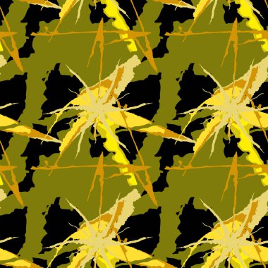 Çeşitli şekil ve renklerin soyut şablon tasarımı. Tekstil, arkaplan veya duvar kağıdı olarak kullanılabilen kusursuz vektör deseni