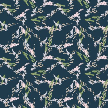 Çeşitli şekil ve renklerin soyut şablon tasarımı. Tekstil, arkaplan veya duvar kağıdı olarak kullanılabilen kusursuz vektör deseni