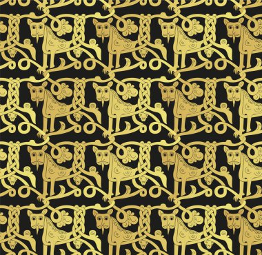 Komik şişman kediler, vektör, etiket, desen