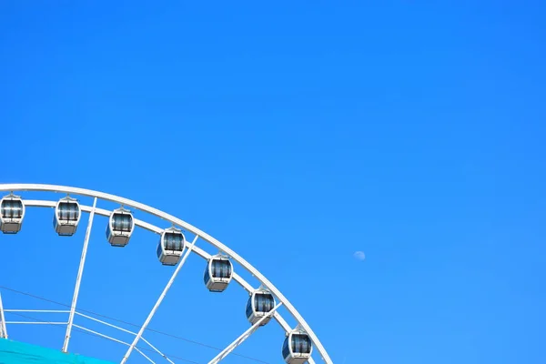 Roda Gigante Contra Céu Azul Lua Resort Scheveningen Haia Holanda — Fotografia de Stock