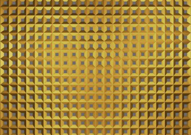 3 boyutlu illüstrasyon arka plan, perspektif, kare küp veya bal peteği ızgarası perspektifi. Parlak, altın sarısı arka plan gölgesi ile teknoloji arka planı olarak kullanılacak. Yayın ve web sitesi tasarımı için