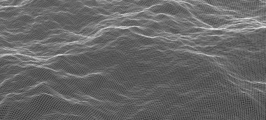 Soyut 3D illüstrasyon, gelecekteki teknolojinin parlak konsepti, yayınlar ve web sitesi tasarımları için yumuşak bir his ve enerji veren, koyu tonlar, siyah ve beyaz