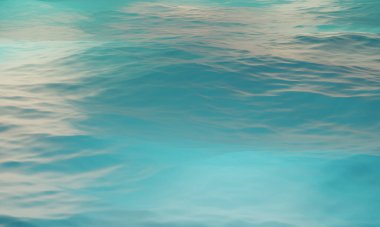 3D illüstrasyon. Yaz dalgası arka plan. Okyanusun egzotik su manzarası sakinliği.