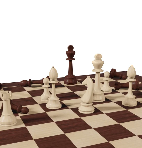 Jogo Tabuleiro Xadrez Conceito Negócio Competição Conceito Estratégia Conceitual Figuras — Fotografia de Stock