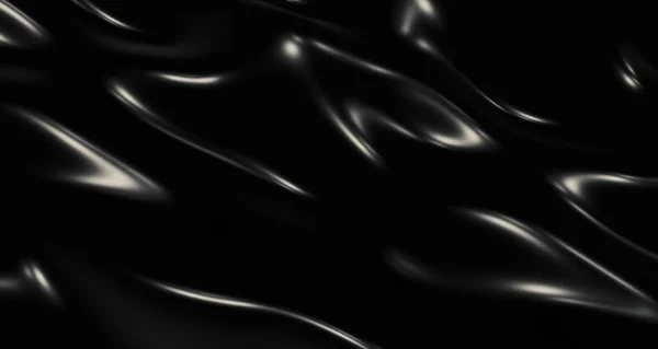 Ilustrace Pozadí Černých Vln Pruhy Světla Lesklých Ploch Lesklé Abstraktní — Stock fotografie