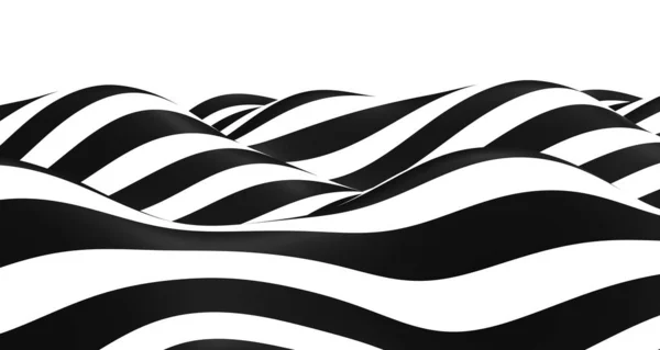 Illustration Seamless Ripple Pattern Repetition Black White Flooring Simple Wave — Stock Photo, Image