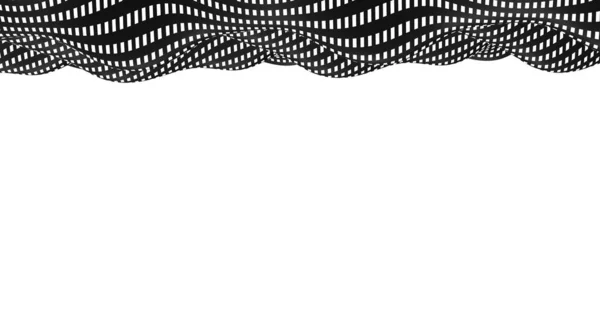 Illustration Seamless Ripple Pattern Repetition Black White Flooring Simple Wave — Stock Photo, Image