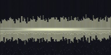 3d illüstrasyon ses dalgası soyut müzik darbesi arka plan Frekans ve spektrumun ses dalgası grafiği ayrı ayrı siyah arkaplan üzerinde