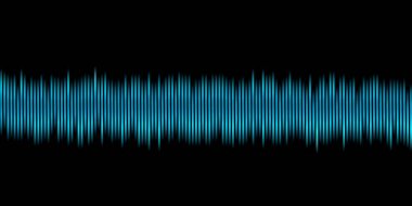 3d illüstrasyon ses dalgası soyut müzik darbesi arka plan Frekans ve spektrumun ses dalgası grafiği ayrı ayrı siyah arkaplan üzerinde