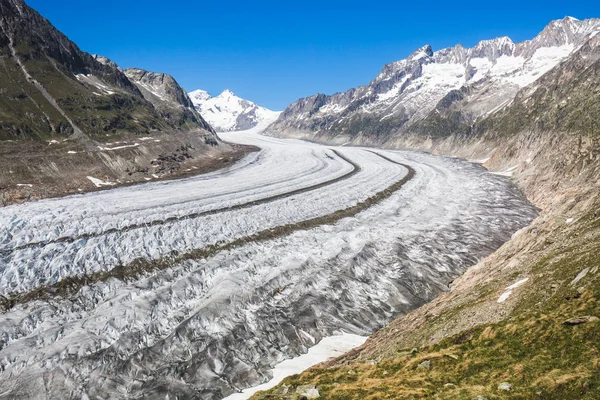 Παγετώνας Aletsch Στην Ελβετία — Φωτογραφία Αρχείου