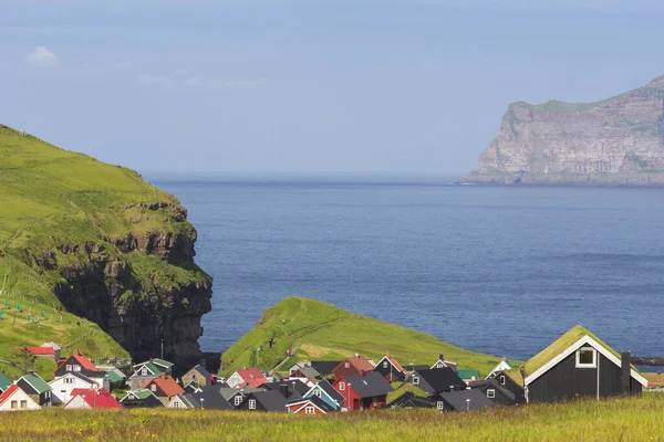 Gjogv Köyü Danimarka Faroe Adaları Eysturoy — Stok fotoğraf