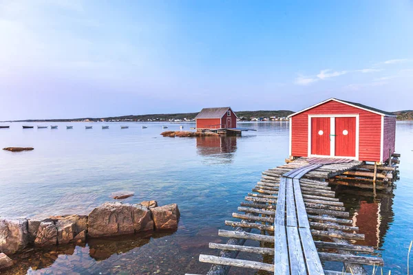 Pueblo Pesquero Tilting Fogo Island Terranova Labrador Canadá — Foto de Stock