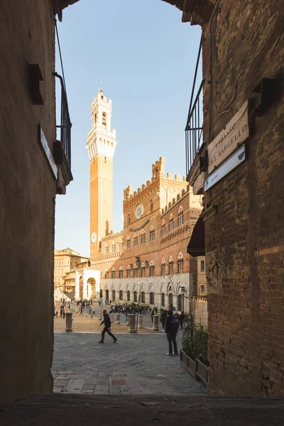 Piazza Del Campo Siena Toscana Italia — Foto Stock