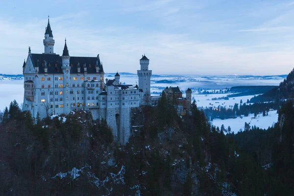 Hrad Neuschwanstein Fussenu Baviara Německo — Stock fotografie