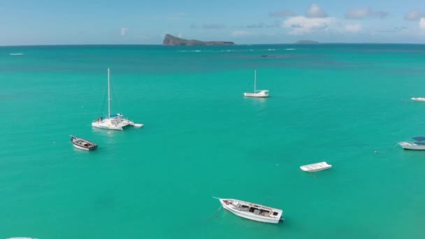 Vista aérea del mar en Mauricio, África — Vídeos de Stock