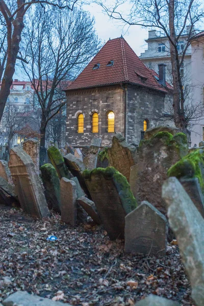 Antigo Cemitério Judaico Praga República Checa Importante Monumento Judeu Dos — Fotografia de Stock