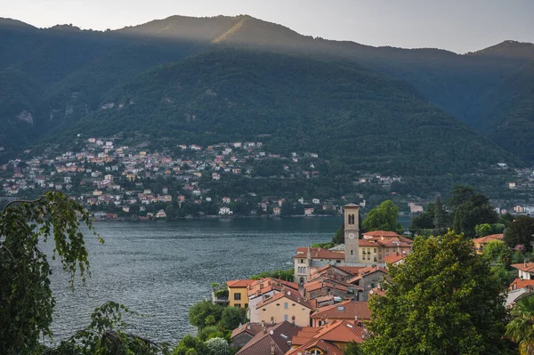Vista Panorâmica Torno Lago Como Itália Foto Alta Qualidade — Fotografia de Stock