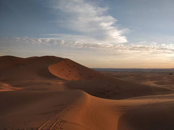 Desierto Del Sahara Hermoso Atardecer — Foto de Stock