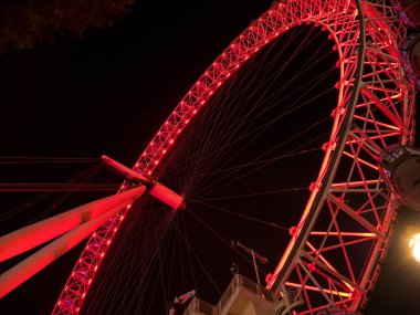 View of London Eye at Night. clipart