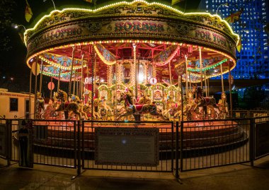 Londra 'da Vintage Atlıkarınca Manzarası .