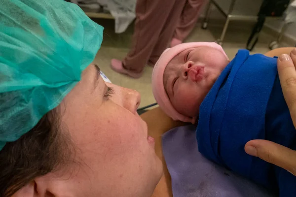 Mother Daughter Shortly Birth Hospital — Stock Photo, Image