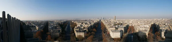 Υψηλή Γωνία Πανοραμική Θέα Της Πόλης Του Παρισιού — Φωτογραφία Αρχείου
