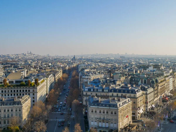 パリ市内の高角度パノラマビュー — ストック写真
