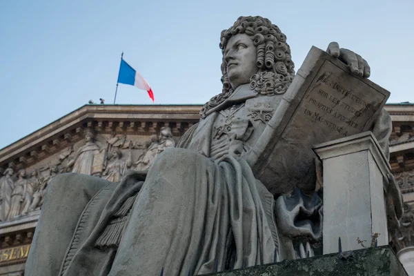 Paris França Dezembro 2016 Vista Baixo Ângulo Palais Bourbon Paris — Fotografia de Stock