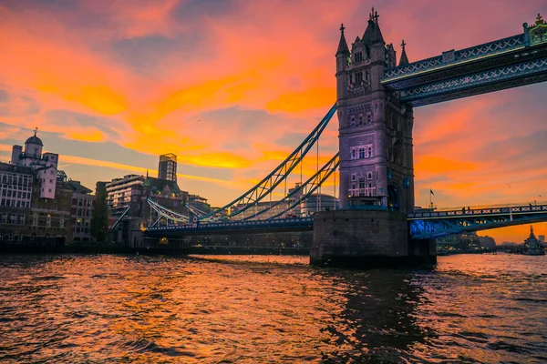 Тауэрский Мост Лондоне Закате — стоковое фото