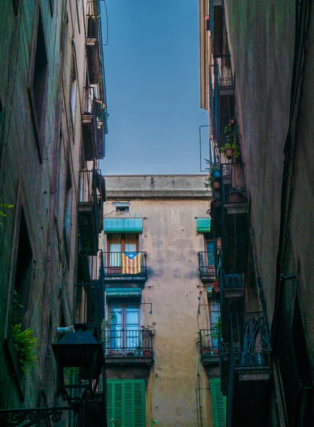 Widok Gotycką Okolicę Barcelonie — Zdjęcie stockowe