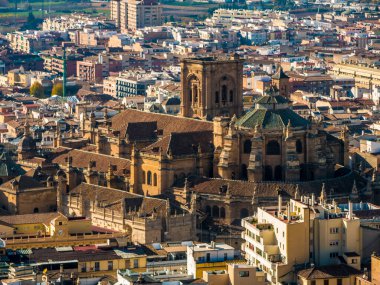 Granada şehrinin panoramik görüntüsü.