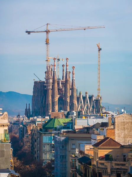 Sagrada Familia大教堂远景规划 — 图库照片